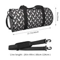 thumbnail image 4 of Japuie Bowling Pins Print Travel Duffle Bag,Gym Bag,Weekender Bag,Compartment Overnight Bag for Men Women,Carry On Weekender Bag for Airplane,Hospital Bags for Labor and Delivery, 4 of 6