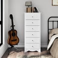 thumbnail image 6 of Prepac Monterey 6 Drawer Wooden Dresser Chest, 19" x 23.25" x 52.75", White, 6 of 12