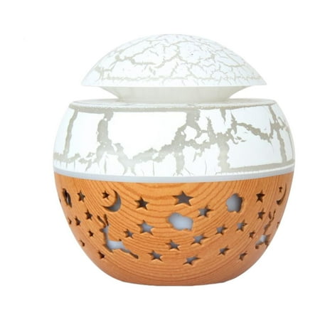 

IPEWLEX Portable Wood Grain Spherical Humidifier with Colorful Night Light Function and Multiple Spray Modes for Home Bedroom Office and Travel Use