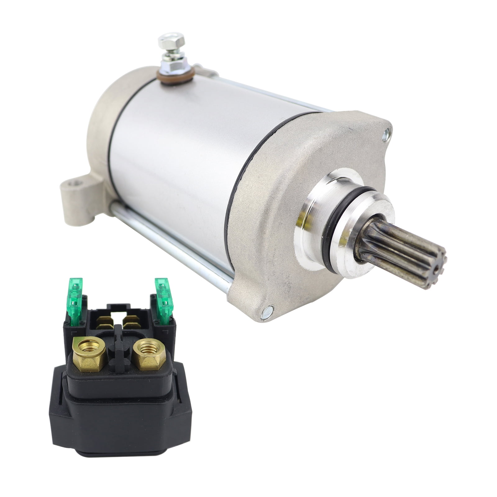 SHUmandala Starter Motor with Solenoid Relay for Yamaha Grizzly 660 2002-2008/Kodiak 400 2000-2006/Kodiak 450 2003-2006/Grizzly 400 2007-2008/Grizzly 450 07-10
