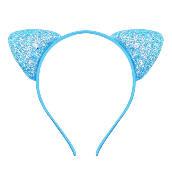 Fgnfyis Headbands for Women Non Carnival Cartoon Cat Ears Fascinator Headband Candy Color Thin Hairpin Hair Accessories for Women Sky Blue One Size