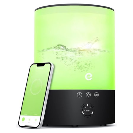 XilhXLy Cool Mist Humidifiers for Bedroom Large Room, 2.5L Smart WiFi Baby Air Humidifier with Top-Fill & 28dB Quiet, 24H Ultrasonic Diffuser for Plants, 8 Color Light, Voice Control, Works with Alexa