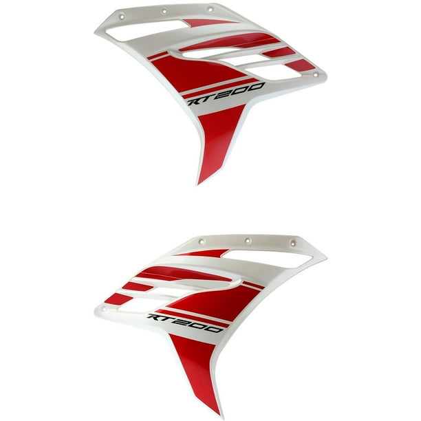 Par De 2 Cubiertas Delanteras Superiores Rojo Con Blanco Para Rt200 Gp 2017 De 2019 Italika Original