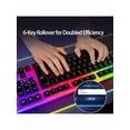 thumbnail image 4 of Keyboard And Mouse Set KM100 Mechanical Feel Keyboard   Gaming Mouse With Precise Tracking Colorful Backlight System For Immersive Gaming Splash-Proof And Durable Design Black,Black, 4 of 9