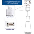 thumbnail image 3 of FSLiving H-Style Track Mount Pendant Fixture Scandinavian Style Pendant Lights for Kitchen Hanging Lamp Modern Wood and Aluminium Light Customizable,White - 1 Light, 3 of 8