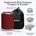thumbnail image 3 of 7.5" Tabletop Fire Pit - Smokeless & Portable Mini Fire Bowl, Dual Fuel, 304 Stainless Steel with Carry Bag for Outdoor (Red), 3 of 8