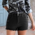 thumbnail image 2 of High Waisted Denim Shorts Jeans Shorts for Women Summer Ripped Elastic Girls Bottoms Shorts, 2 of 4