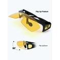 thumbnail image 4 of TINHAO Polarized Night Driving Glasses Fit Over Sunglasses Flip Up UV400 Protection Anti Glare Yellow Lens Wear Over Glasses, 4 of 7