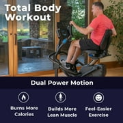 FreeStep LT7 Recumbent Cross Trainer Stepper - Zero-Impact Exercise w/Patented Physical Therapy Stride Technology; LCD Console w/21 Programs, Bluetooth HRM Compatible; Free App w/Trainer-Led Workouts