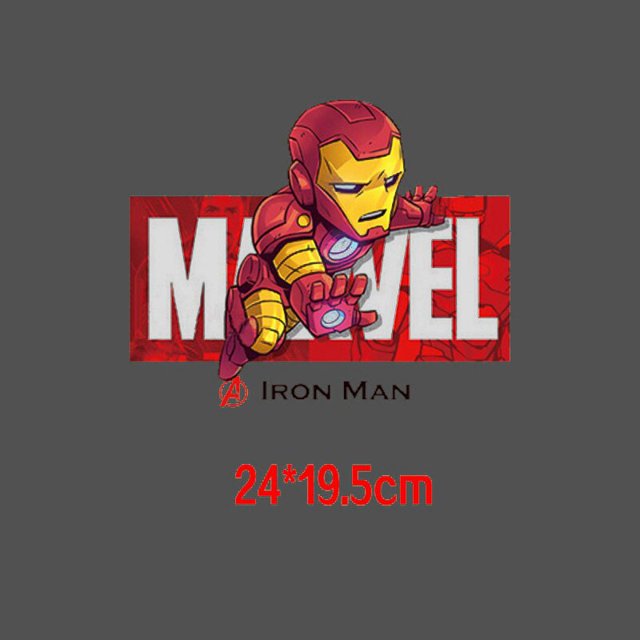 Disney Marvel Spiderman Children Patches Iron on Clothes Adult Vinyl Heat Transfer Stickers T-Shirt Stickers Heat Transfer giftChina Gong Bohan LED