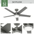 thumbnail image 5 of Hunter - Skyflow Outdoor  Ceiling Fan With Light, Wall Control, 52-inch, Matte Silver, Modern-style, 3-speed WhisperWind Motor, 52612, 5 of 18
