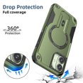 thumbnail image 2 of Allytechgroup for iPhone 16 Plus Case with Kickstand, Compatible with MagSafe Canera & Screen Huard Military Grade Drop Protection Shockproof Magnetic Cover for iPhone 16 Plus, Armygreen, 2 of 6
