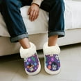 thumbnail image 5 of FUIALDOLG Mexican Sugar Skull Print Winter House Slippers for Women, Warm Fluffy Fuzzy Slippers, Non-Slip Thick Sole Home House Shoes, Indoor and Outdoor, Size 5-6, 5 of 7