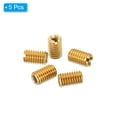 thumbnail image 3 of Unique Bargains Écrou de Réparation Fileté en Laiton, 5 Pcs M5x0.8 à M3x0.5 Manchon Fileté Réducteur de Vis 8mm, 3 of 7