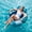 Blue Tropical, variant on Joyfy Inflatable Pool Float Lounger with Backrest, Air Sofa Floating Chair with Handle and Cup Holder, Summer Pool Floaties Rafts Lounger for Adult & Kids