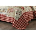 thumbnail image 6 of MarCielo 3 Piece Christmas Rustic Lodge King Size Deer Quilted Bedspread/Quilt, 6 of 6