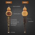 thumbnail image 4 of Handmade Bamboo Hulusi Gourd Cucurbit Flute Ethnic Musical, 4 of 5