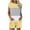 Yellow, variant on Karight Womens Two Piece Crew Neck Short Sets Cap Sleeve Drawstring Spring Summer Sweatsuit with Pocket Beach Vacation
