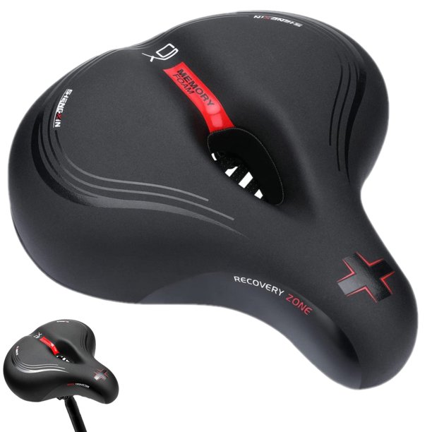 Oture Oversized Bicycle Saddle Seat Comfort Padded Bike Seat Wide Big