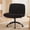 A-Black, variant on Ultifit Armless Criss Cross Office Chair, Premium Fabric Wide Padded Seat Vanity Chair with Dual-Layer Cushion & Smooth-Rolling Wheels, Beige
