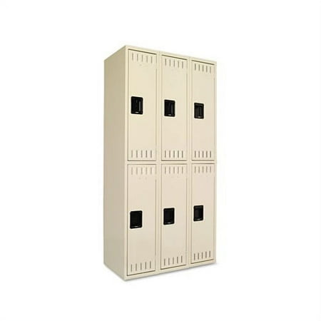 Double Tier Locker Triple Stack, 36w x 18d x 72h, Sand
