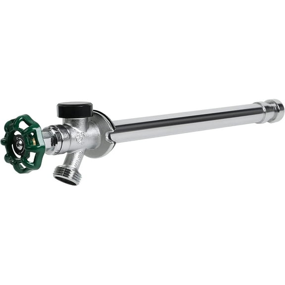 STYDDI 1/2 Inch Push-to-Connect x 3/4 Inch MHT Brass Anti-Siphon Frost Free Sillcock Valve, Outdoor Faucet Competialbe with 1/2-Inch Copper, PEX, CPVC Pipe, 8-Inch Long