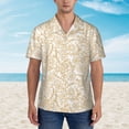 thumbnail image 2 of Sikiie Plant Print Men's Hawaiian Shirt, Summer Beach Button Pocket Short Sleeve T-Shirt,XX-Large, 2 of 7