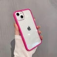 thumbnail image 4 of Clear Designed for iPhone 14 Plus Case, Cute Shockproof Military Grade Protection Hard Back Phone Case with Airbag Soft Edge, Slim Protective Bumper Cover for Women Men Girls 6.7 Inch (Clear/Pink), 4 of 8