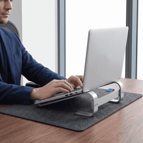 LISHUQI Portable Arched Aluminum Alloy Laptop Stand, Suitable for 10-18 Inches