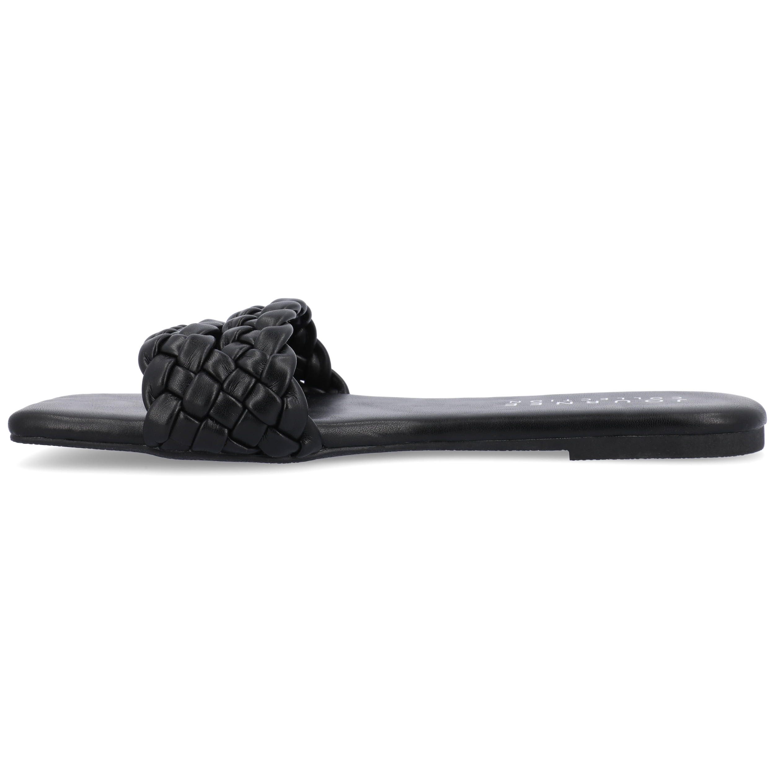 Journee Womens Sawyerr Dual Braided Band Flat Sandals, Widths Available