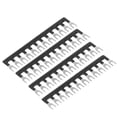 thumbnail image 4 of 10 terminales tipo horquilla de 8 posiciones, tiras de barrera, bloque de rayas con preaislamiento, 400 V, 15 A, color negro, TB-1512, 4 of 14