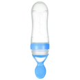 thumbnail image 2 of Feeding Bottle Spoon Silicone PP Safe Soft BPA Free Elastic Round Bottom Baby Food Feeder Blue, 2 of 4