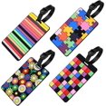 thumbnail image 1 of Etiquetas de equipaje, 4 etiquetas de equipaje de pegamento suave, etiquetas de maleta de equipaje, para evitar la pérdida de bolsas y maletas (4PCS), 1 of 5