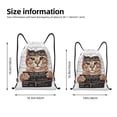 thumbnail image 2 of Daiia Cat Holding Mugshot Sign Pattern Drawstring Backpack, Gym Bag, Lightweight Backpack, Water-Resistant Bag Travel Sports Backpack, Fitness Bag, Yoga Bag-Small, 2 of 6