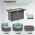 thumbnail image 6 of SUNCROWN Outdoor Patio Furniture Set 8 Piece Outdoor Sectional Sofa Grey Wicker Conversation Sofa Set with Coffee Table, Cushions and Fire Pit Table, Haze Blue, 6 of 7