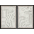 thumbnail image 2 of PixonSign Framed Wall Art Set Grunge Tribal Pattern Landscape Abstract Shapes Geometric Canvas Prints Cozy Neutral Minimal Decorative Nordic Zen Bohemian for Home Decoration - 16"x24"x2 Black, 2 of 5