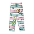 thumbnail image 4 of Kll Womens Space Doodle Print Pajama Pants Soft Pajama Bottoms For Women Cozy Lounge Pants, 4 of 9