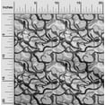 thumbnail image 2 of oneOone Cotton Cambric Dark Gray Fabric Abstracts Sewing Material Print Fabric By The Yard 56 Inch Wide, 2 of 5
