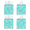 thumbnail image 2 of Goofa Seashell And Starfish Tissue Box Cover PVC Leather Tissue Holder Square Facial Tissue Case Facial Paper Organizer Dispenser for Bathroom, Vanity Countertop, 2 of 8