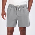 thumbnail image 2 of DDAPJ pyju Mens Cotton Linen Baggy Shorts Drawstring Elastic Waist Summer Beach Shorts Lightweight Breathable Lounge Cruise Vacation Shorts with Pockets Gray XL, 2 of 8