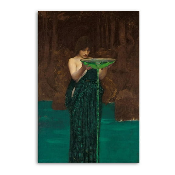 John William Waterhouse - Circe Invidiosa (1892) Home Decor Poster Wall Art Hanging Picture Print Bedroom Decorative Painting Posters Room Aesthetic 12x18inch(30x45cm)