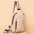 thumbnail image 4 of Mochila informal retro con correa de guitarra ajustable para viajes (beige), 4 of 6
