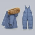 thumbnail image 5 of Edvintorg 1-4Years Baby Winter Clothes Kids Snowsuit Boys Girls Fashion Solid Color Warm Down Jackets + Thicken Jumpsuit Sets Infant Overalls Children's Tracksuit, 5 of 7