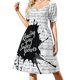 thumbnail image 2 of Tres en raya... Vestido de manga corta, sensual, para mujer., 2 of 8