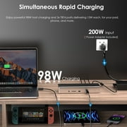 WAVLINK Thunderbolt 4 Quad Display Dock (15-in-1), WAVLINK 40Gbps Docking Station with 98W Laptop Charging, Single 8K@30Hz Quad 4K@60Hz, 2.5G RJ45, SD V4.0, 10Gbps USB3.1 for MacBook Pro/Air and More