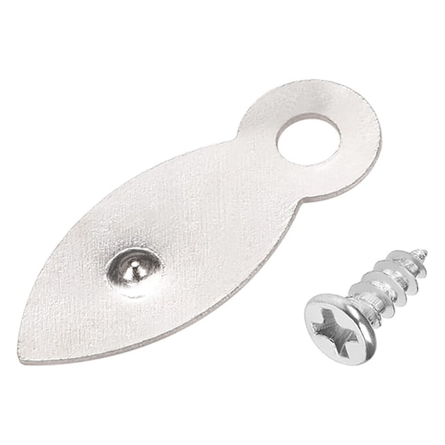 Uxcell 4/5" Botón de giro plano con tornillos para colgar fotos tono metálico plateado 50 Pcs