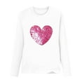 thumbnail image 4 of Miluxas Girls Love Heart T-Shirts Casual Long Sleeve Valentine's Day Graphic Tees Tops White 14-15Years, 4 of 5