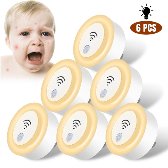 Insect Repellent,Ultrasonic Pest Repeller, Electronic Indoor Pest Repellent Plug in for Mosquito,Mice,Roach,Spider,Insects,6 Pack