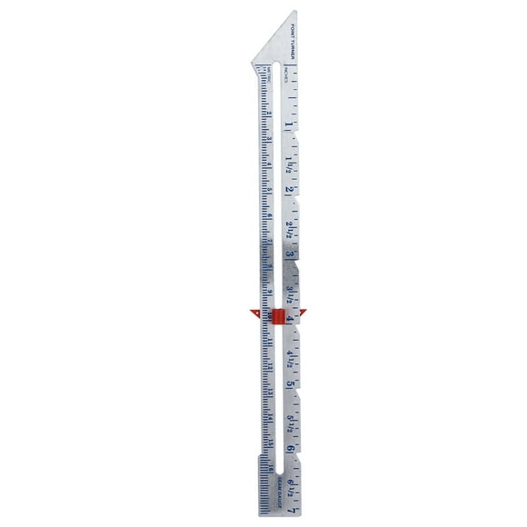 Aluminum Quilting Ruler, Adjustable Sliding Gauge Safe Wear-resistant Convenient Glossy For DIY Craft For Household For Measurement For Positioning Silver,Blue