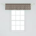 thumbnail image 2 of Ambesonne East Valance Pack of 2, Flora Themed Squares, 54"X12", Dark Blue Burgundy, 2 of 3